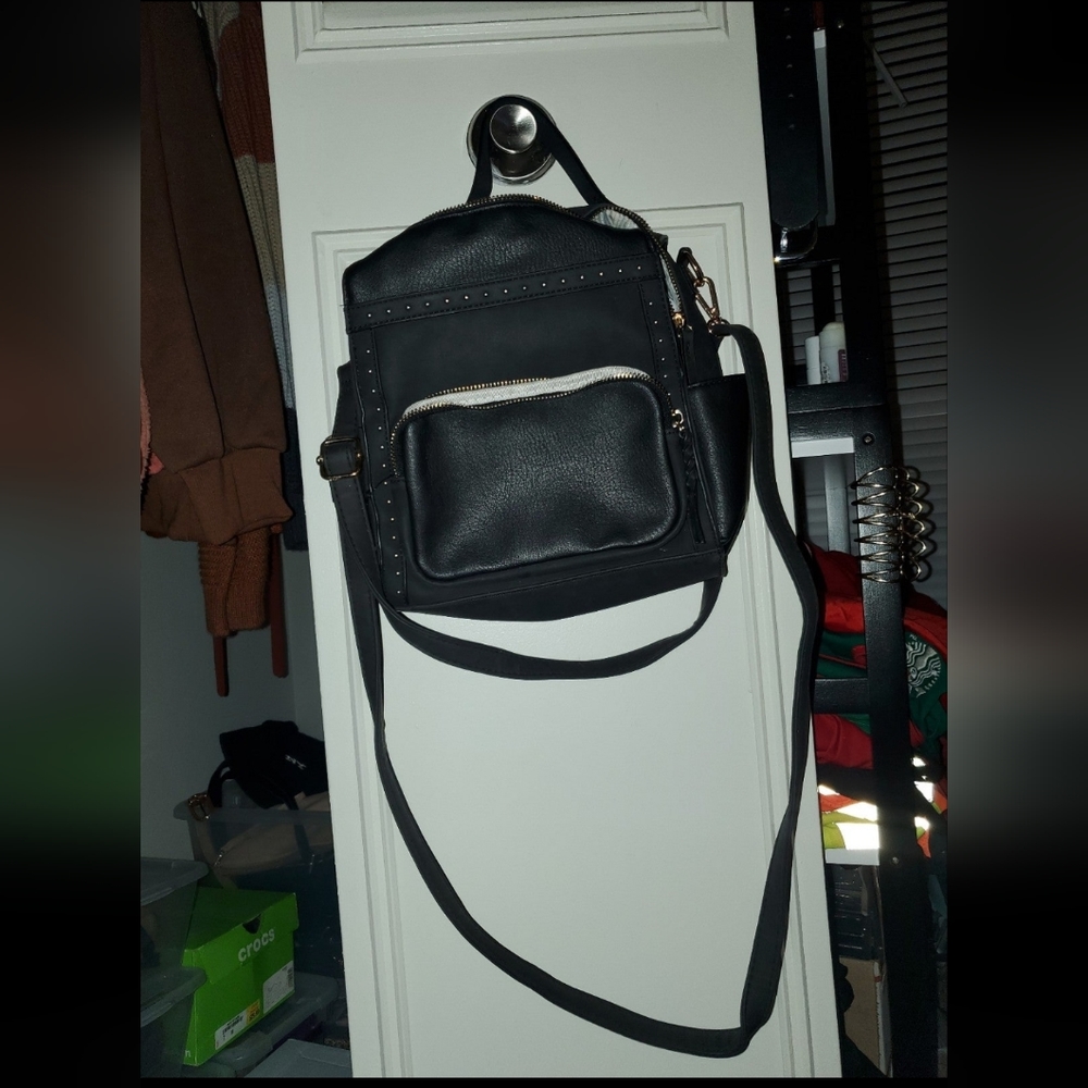 Leather back pack purse